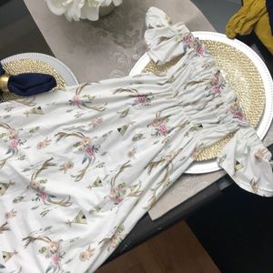 Baileys blossoms off the shoulder maxi dress